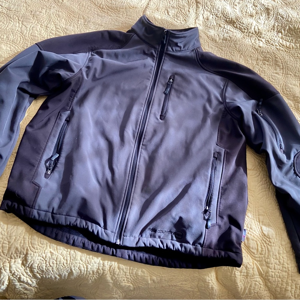 Free Country Jacket Full Zip Softshell Water Resistant